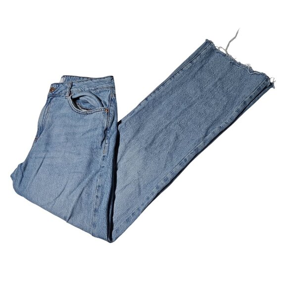 Garage Slouchy Jeans Womens Size 7 Wide Leg High Waist Light Wash Denim Pants - Picture 1 of 9